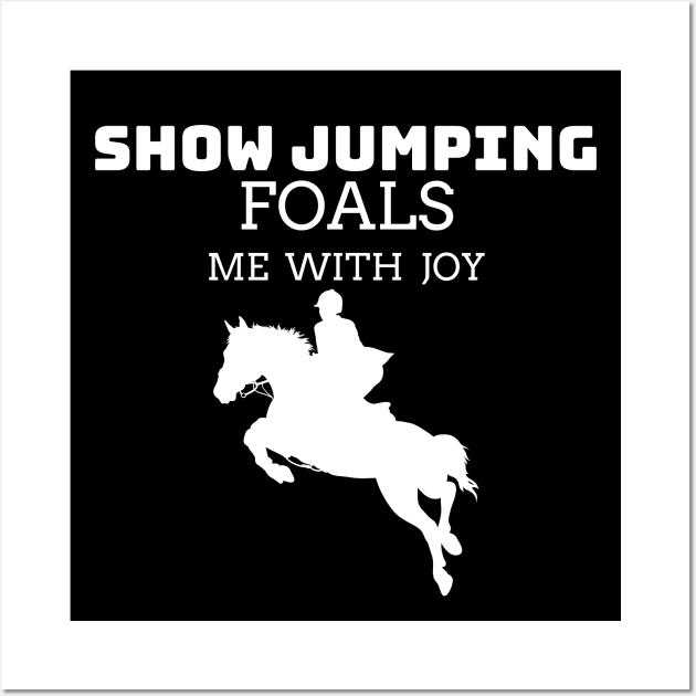 Show Jumping Foals Me With Joy Wall Art by Comic Horse-Girl